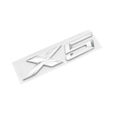 Imagem de Emblemas De Letras 3D Em ABS Cromado Preto Para Carros BMW X5 X6 F15 G