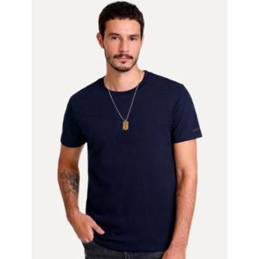 Imagem de Camiseta John John Masculina Slim Fit Simple Azul Marinho-Masculino