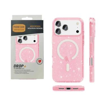 Imagem de Capa Magnética Antichoque Glitter Rugged Armor Para iPhone 17 16 15 14
