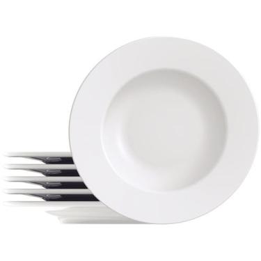 Imagem de Jogo de Pratos Redondo de Porcelana Branco Raso - Tramontina, Branco, 