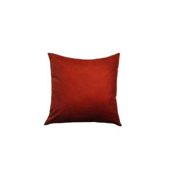 Imagem de Capas Almofadas 45x45 Tecido Veludo Cores Lisas Nallu Decor, Cobre