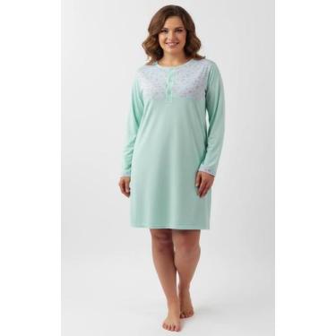 Imagem de CAMISOLA SENHORA MANGA LONGA PLUS SIZE COM PALA Nº 50 AO 54 - Formosa,