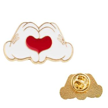 Imagem de Botton Pin Broche Metal Mickey Minnie Disney, D