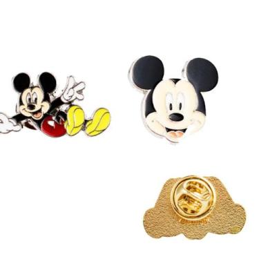 Imagem de Botton Pin Broche Metal Mickey Minnie Disney, A