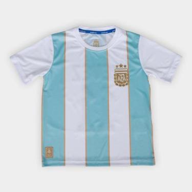Imagem de Camiseta Infantil Argentina - Balboa, Branco, Azul claro, 8A