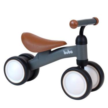 Imagem de Bicicleta de Equilíbrio 4 Rodas - Buba Cinza, Cinza
