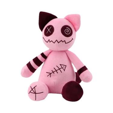 Imagem de Brinquedo De Pelúcia Gato Zumbi Kawaii Rosa, Animal De Estimação Macio