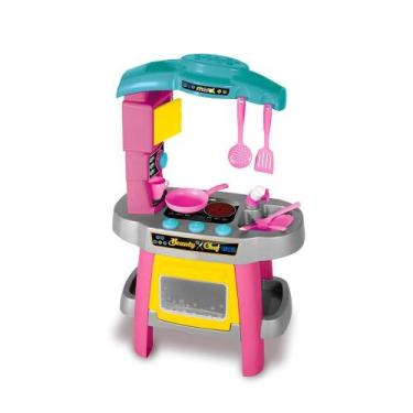 Imagem de Brinquedo Cozinha Infantil Com Acessórios Beauty Chef Maral, Rosa
