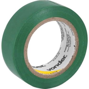 Imagem de Fita Isolante Verde 19 Mm X 10 M Antichama Vonder Para Isolar Fios E C