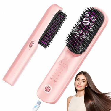 Imagem de Escova Alisadora de Cabelo Bopcal Sem Fio 10000mAh Iônica