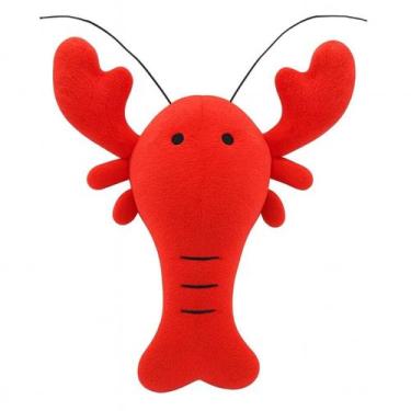 Imagem de Brinquedo De Cachorro Pet Mordedor Pelúcia Lagosta Com Apito Som 12x12