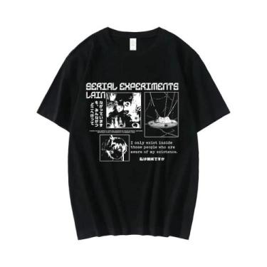 Imagem de Camiseta Gráfica Unissex Do Anime Serial Experiments Lain, Iwakura Man