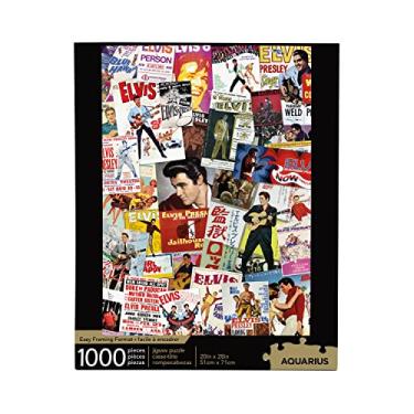 Imagem de AQUARIUS Quebra-Cabeça de 1000 Peças Elvis Movie Poster Collage - Puzzle Jigsaw de 20 x 28 Polegadas, Estilo Retrô, 1000 Peças, 1 Unidade, Adulto