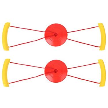 Imagem de Bolas de puxar esporte para crianças, bolas interativas de plástico para crianças puxando para exercício de fitness(vermelho)