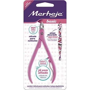 Imagem de ALICATE PARA CUTICULAS MERHEJE BASIC + 1 PINÇA DECORADA