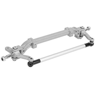 Imagem de Eixo frontal VGEBY para eixo do volante frontal de liga de alumínio para caminhão trator de controle remoto Tamiya 1/14 (prata)