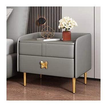 Imagem de jinyi2016SHOP Mesas laterais para cama, casa de campo, criado-mudo, organizador de gaveta de armário de madeira, prateleira de cama, bandeja para senhoras, homens, suporte de lenços, mesinhas de cabeceira para quarto (cor: C)