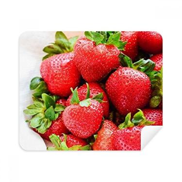 Imagem de Pano de limpeza de imagem Fresh Strawberry Red Fruit 2 peças de tecido de camurça