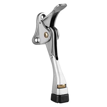 Imagem de Porta Gotega, 4 pacotes de batente de porta com um toque de altura ajustável e ponta de borracha de 10 cm, paradas de porta, Satin Nickel, 4 Inches