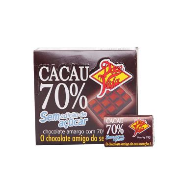 Imagem de Chocolate Amargo Com 70 De Cacau Sem Açúcar Doce Vida
