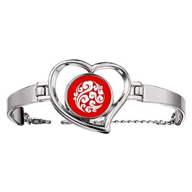 Imagem de N/A N/A Bracelete de nuvem decorativa tradicional chinesa joia coração pulseira de arame, medium, metal