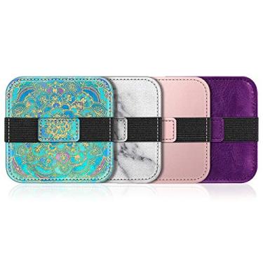 Imagem de Fintie Bloco de limpeza de tela, [pacote com 4] Toalhetes de pano macio com alça elástica para iPad, iPhone, MacBook, tablets, laptop (tons de azul)