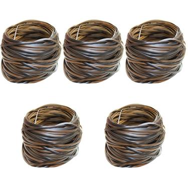 Imagem de 5 Rolos conserto de vime rattan de polietileno de café vime de plástico para cadeira mobília acessórios para móveis imitação de vime plano suprimentos Componente mobiliário suíte