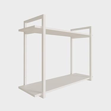 Imagem de Nicho Sala Quarto Cozinha Casa C/Prateleira Dupla Mdf Base Branca (80, Branco)