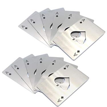 Imagem de FGen 12 peças Espadas Um abridor de garrafas em forma de pôquer abridor de cerveja em aço inoxidável para iniciantes adequado para carteira