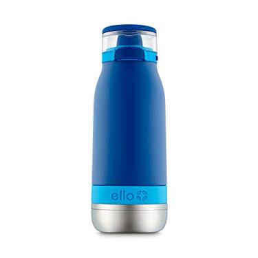 Imagem de Garrafa de água infantil de aço inoxidável isolada a vácuo Emma com palha, 400 ml, azul touch down