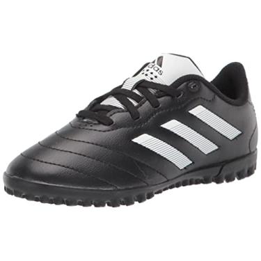Imagem de adidas Goletto VIII Turf Soccer Shoe, Black/White/Red, 5.5 US Unisex Big Kid