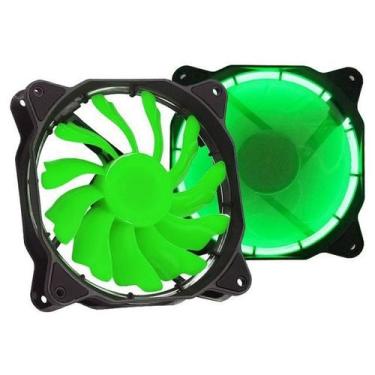 Imagem de Cooler Fan 14 Led Verde 12cm 120X25 120mm 2 Plugs Dx-12F - Dex