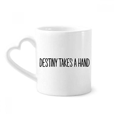 Imagem de Caneca de café de cerâmica Destiny Takes A Hand Copo de coração de vidro