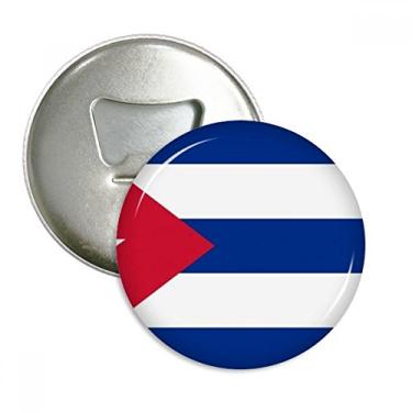 Imagem de Emblema multifuncional com emblema de ímã de geladeira, bandeira nacional de Cuba
