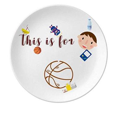 Imagem de Prato de porcelana para jantar redondo masculino