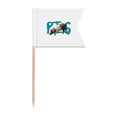 Imagem de Corrente de buffet de animais, bandeiras de palito de dente, marcação de etiquetagem para bolo de festa, comida, placa de queijo