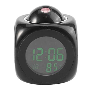 Imagem de Relógio Digital, Despertador Digital LED, Relógio de Mesa Multifuncional Suporta Projeção de Parede, Temperatura de Fala, Despertadores Eletrônicos