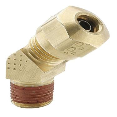 Imagem de Parker VS279NTA-8-4-pk10 Air Brake D.O.T. Estilo de compressão para J844 Tubing-NTA, tubo a tubo, compressão e tubo macho, cotovelo de 45 graus, latão, 1/2", 1/4" (pacote com 10)