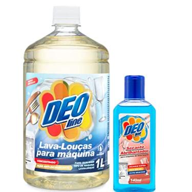 Imagem de Kit Detergente Lava Louças Para Máquina + Secante Abrilhantador Deoline