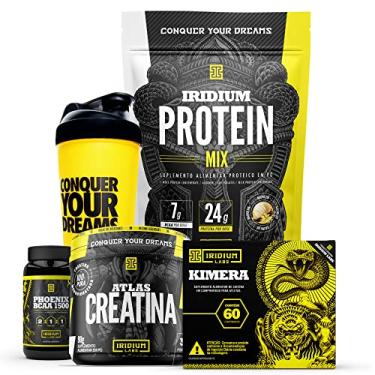 Imagem de Whey Protein Mix + Kimera + Creatina 90g + BCAA 1500 + Coqueteleira Sabor: Baunilha