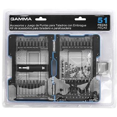 Imagem de Gamma Ferramentas Kit De Acessórios Para Furadeira E Parafusadeira Com 51 Peças G19513Ac