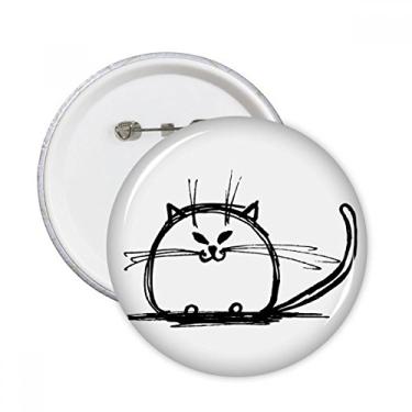 Imagem de Crachá de gato pesado encaracolado sorriso, linha de sentar, broches, decoração de roupas, 5 peças, presente