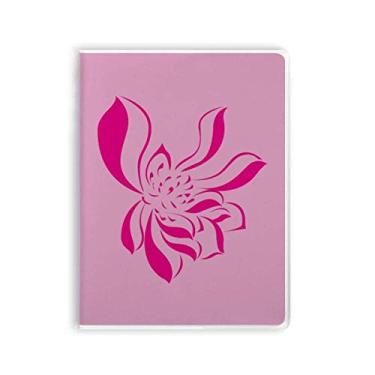 Imagem de Caderno de folhas de lótus rosa folha de lótus capa capa macia diário