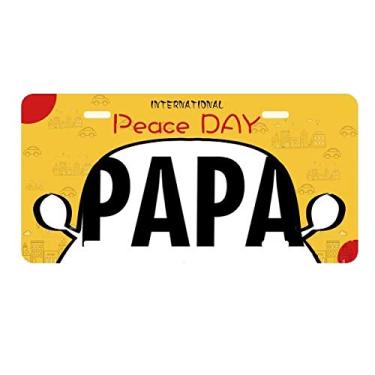 Imagem de DIYthinker Placa de carro com a frase Best Papa Ever para Dia dos Pais