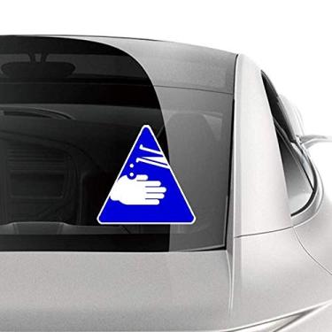 Imagem de DIYthinker Adesivo azul de corrosão quadrado marcador de aviso decalque para carro motocicleta bicicleta bagagem