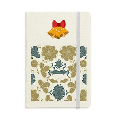 Imagem de Caderno decorativo clássico floral dourado com estampa floral e sino