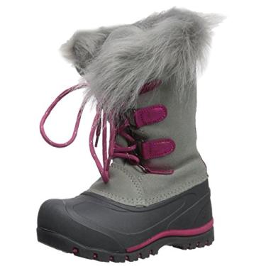 Imagem de Bota Northside Snow Drop II impermeável para clima frio (criança pequena/criança grande), Light Gray/Fuchsia, 12 Little Kid