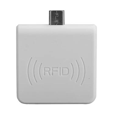 Imagem de Leitor de cartão RFID para celular OTG USB leitor de cartão portátil micro interface USB UHF RFID gravador portátil (branco)