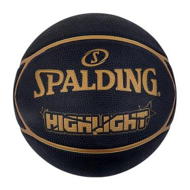 Imagem de Bola de Basquete Spalding Highlight, Preto e Dourado, 7