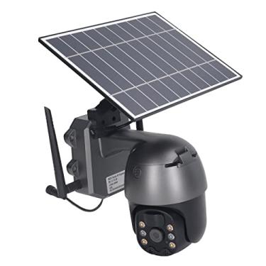 Imagem de Câmera de Segurança Solar de Visão Noturna, IP65 Segura 3MP HD 1920x1080 Câmera de Segurança Solar Sem Fio para Fazenda (4G AU)